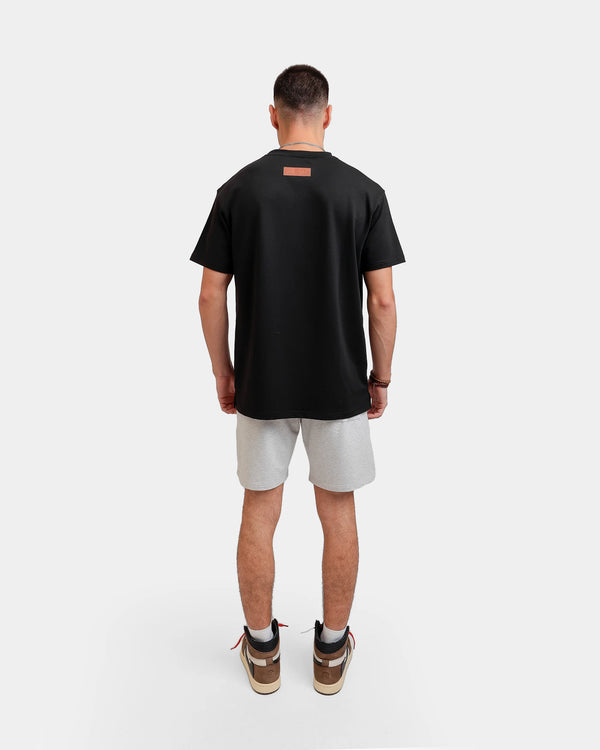 Off-Dutty™ White Short "Signature Brown Leather Logo Detail on Left"