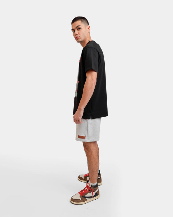 Off-Dutty™ White Short "Signature Brown Leather Logo Detail on Left"