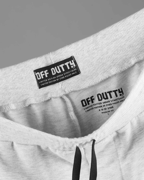 Off-Dutty™ White Short "Signature Brown Leather Logo Detail on Left"
